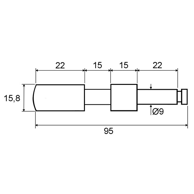 Verrouillage Bouton Poussoir V6 1''3/4 référence fournisseur 211051